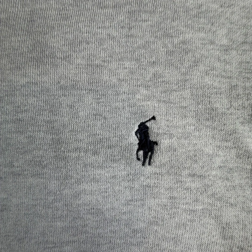 Polo Ralph Lauren Men's Gray Fleece V-Notch Crew Neck Sweatshirt Pony Pullover